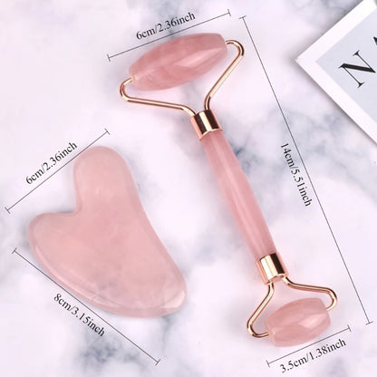 1 Set Pink Resin Gua Sha Scraping Massage Tools and Face Roller - Manual Relaxation Kit, Unscented, No Electricity or Batteries Required, Ideal for Physical & Mental Wellness, Massage Relaxation Tools|Stylish Relaxation Tools