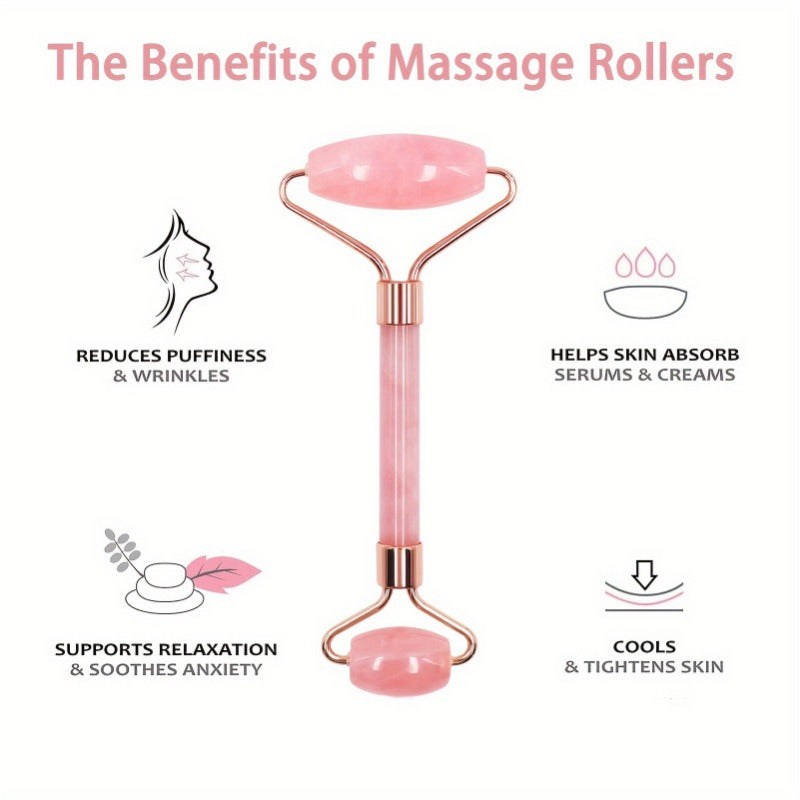 1 Set Pink Resin Gua Sha Scraping Massage Tools and Face Roller - Manual Relaxation Kit, Unscented, No Electricity or Batteries Required, Ideal for Physical & Mental Wellness, Massage Relaxation Tools|Stylish Relaxation Tools
