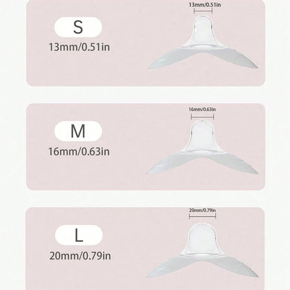 2pcs/Pack New Silicone Nipple Shields with Box, Breastfeeding Nipple