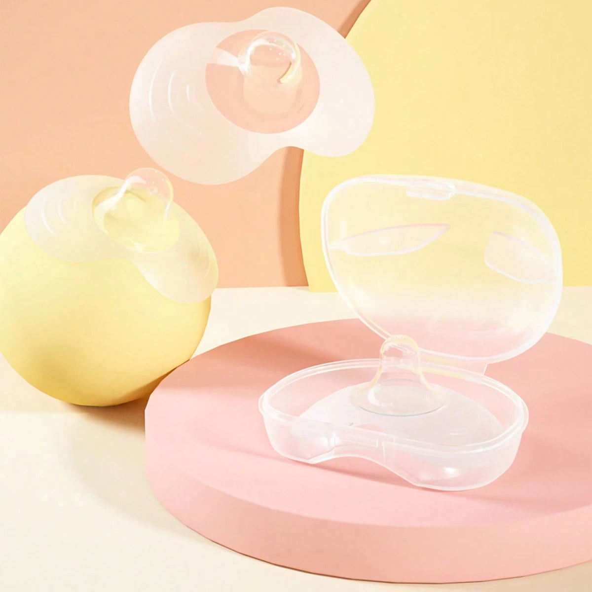 2pcs/Pack New Silicone Nipple Shields with Box, Breastfeeding Nipple