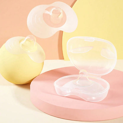 2pcs/Pack New Silicone Nipple Shields with Box, Breastfeeding Nipple