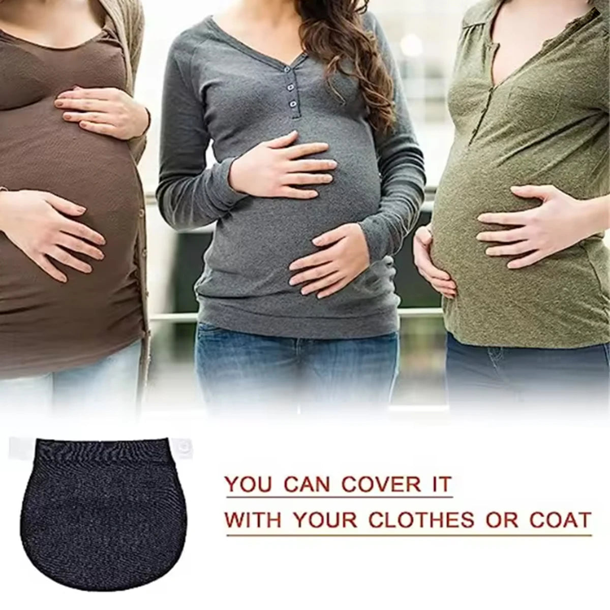 Fashion Adjustable Maternity Pregnancy Waistband Belt Elastic Waist