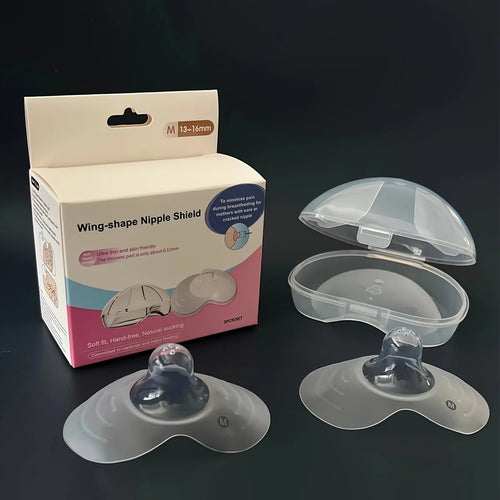 2pcs/Pack New Silicone Nipple Shields with Box, Breastfeeding Nipple